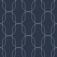 Superfresco Easy Superfresco Eternity Geometric Metallc Navy Wallpaper