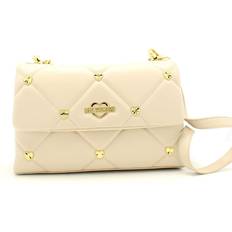 Love Moschino Quilted Faux-Leather Bag Cream