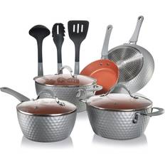 Cookware Sets NutriChef Excilon Cookware Set with lid 11 Parts