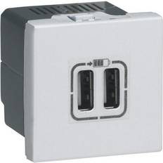 Legrand Mosaic Usb Lader 2 X Type A 2.4a 12w 2m Alu