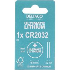 Deltaco 3 pack Deltaco Ultimate battery x CR2032 Li Leverantör, 3-4 vardagar leveranstid