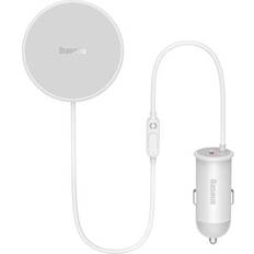 Baseus Trådlösa laddare Batterier & Laddbart Baseus Magnetisk Billaddare 15W USB-C 25W För Ventilation MagSafe-Kompatibel Vit