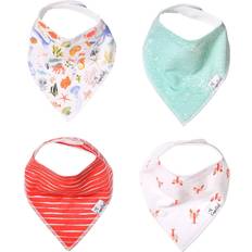 Copper Pearl 4-Pack Nautical Bandana Bibs In Red/mint Multi Multi 4 Pack