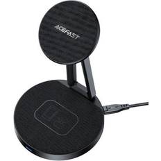 Wireless charger iphone Acefast Qi Wireless Charger 15W for iPhone (with MagSafe) and Apple AirPods Stand Holder Magnetic Holder Black (E8 Black)