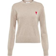 Ami Paris De Coeur Crewneck Sweater Women - Beige