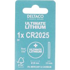 Deltaco 3 pack Deltaco Ultimate battery x CR2025 Li Leverantör, 3-4 vardagar leveranstid