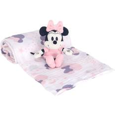 Lambs & Ivy Disney Baby Minnie Mouse Muslin Swaddle Blanket Plush Gift Set