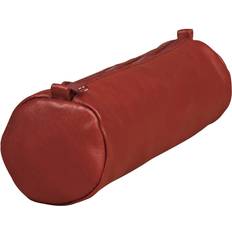 Red Pencil Case Clairefontaine Round Leather Pencil Case Red