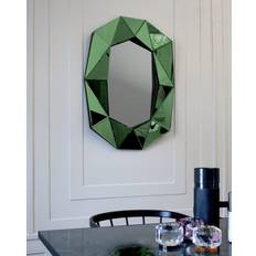 Gröna Väggspeglar Reflections Copenhagen Diamond Large Emerald/Svart/Silver Väggspegel