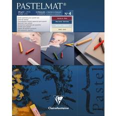 Rosso Blocchi per Schizzi e Disegni Clairefontaine 96110C Pastelmat Pad (Card for Pastel) 18x24cm, Dark, Light Blue, Wine, Sand, 18 x 24 cm, Assorted Colours