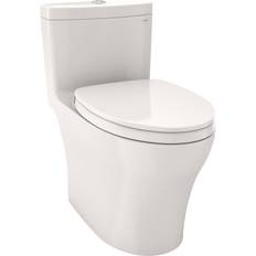 Toilets Toto Aquia IV Colonial White Dual Flush Elongated Standard Height WaterSense Toilet 12-in Rough-In Size (Ada Compliant) MS646124CEMFGN-11