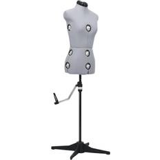 Mannequins de couture vidaXL Mannequin De Robe Ajustable Pour Femme Gris S Taille 33-40