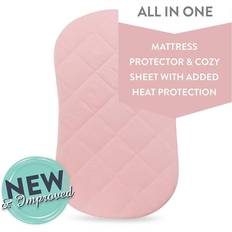 Pink Sheets Ely's & Co. Patent Pending Jersey Quilted Hourglass Bassinet Sheet All