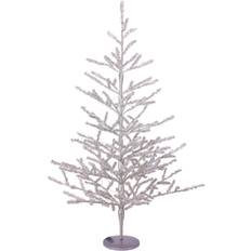 Christmas Trees Northlight 3' Pre-Lit Silver Tinsel Twig Artificial Clear Christmas Tree