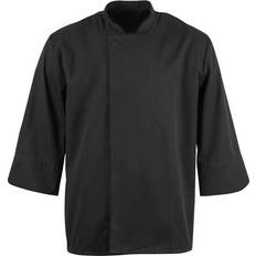 Heat-Resistant Work Wear White Unisex Atlanta Chef Jacket - Black