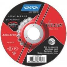 Norton Slibeskiver Tilbehør til elværktøj Norton Vulcan skæreskive 125x2,5x22,2 mm til jern & rustfrit stål A30S-Bf Inox 42