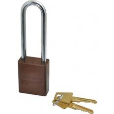 Brown Locks AMERICAN LOCK A1107KABRN Lockout Padlock,KA,Brown,1-7/8"H