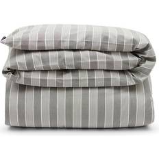 Lexington Lyocell Påslakan Lexington Striped Lyocell/cotton Påslakan Grå, Vit (220x220cm)