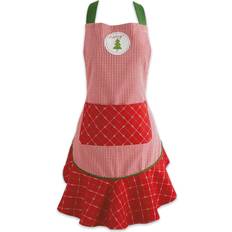 Aprons DII Christmas Ruffle Straps Apron Red, Multicolor