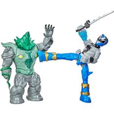 Power rangers dino fury Power Rangers Dino Fury Battle Attackers Blue Ranger vs. Shockhorn