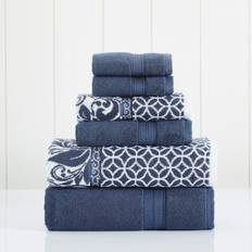 Textiles Modern Threads Coast 6 Trefoil Bath Towel Blue