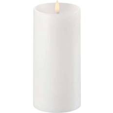 Velas LED Uyuni Kerze Pillar Tiefer Docht 7.8 x 15 cm Weiß Vela LED