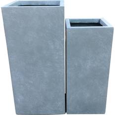 Outdoor Planter Boxes Kante 44.88-Quart Slate Concrete