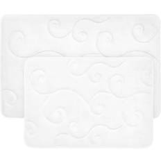 Lavish Home White Coral Fleece Bath Mat