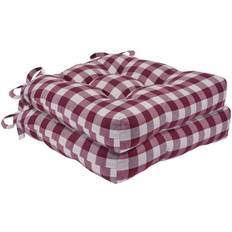 Achim Buffalo Check Chair Cushions Red (40.6x38.1)