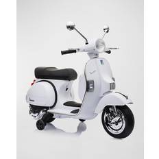 Metal Electric Ride-on Bikes Kid's 12V Vespa Scooter White