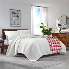 Nautica Bluff Plaid Blankets White, Red, Gray