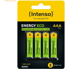 Aaa 1000mah Intenso 7505214 Oplaadbare AAA batterij (potlood) NiMH 1000 mAh 1.2 V 4 stuk(s)