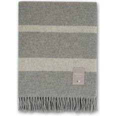 Lexington Tæpper Lexington Hotel Wool uldplaid Tæppe Hvid, Grå (170x130cm)