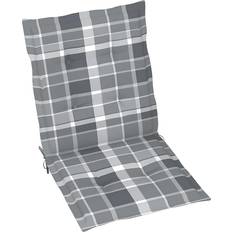 Cuscini per sedia Be Basic Cuscini 4 pz a Quadri Grigi 100x50x3 cm Tessuto Oxford - Multicolore Cuscino per sedia Grigio (100x)