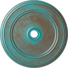 Moulding & Millwork Ekena Millwork 2-1/8 41-1/8 Polyurethane Classic Ceiling Medallion, Copper Green Patina