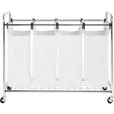 White Laundry Baskets & Hampers Heavy Sorter Hamper