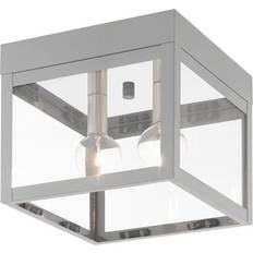 Gray Ceiling Flush Lights Livex Lighting Nyack 2 Ceiling Flush Light