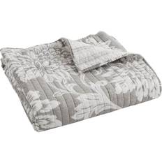 Levtex Home Sanira Reversible Quilted Throw Blankets White, Green, Beige, Brown (152.4x127)