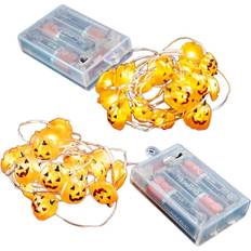 LumaBase Battery Mini String 20-Count Jack O' String Light