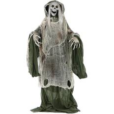 Plastic Figurines Haunted Hill Farm Life-Size Animatronic Scary Moaning 60" Standing Skeleton Figurine 60"