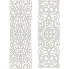 Litton Lane Intricately Carved Arabesque Floral Wall Decor 15.5x47.8" 2