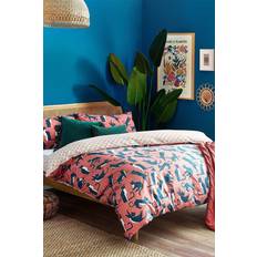 Textiles Furn Kitta Geometric Animals Duvet Cover Blue, White, Pink