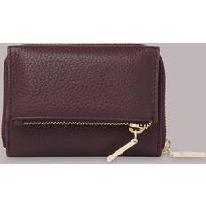 Whistles Bibi Zip Leather Purse, Plum - Plum