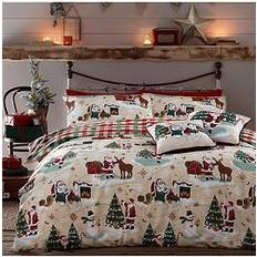 Furn Jolly Santa Duvet Cover Multicolour, Red