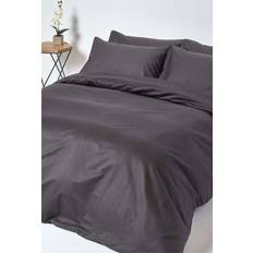 Egyptian Cotton Duvet Covers Homescapes Charcoal Egyptian Set Thread Count Duvet Cover Black, Grey