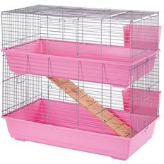 Little Friends Rabbit Cage 100cm Pink 2 Tiers Brand New Small Pet Guinea Pig