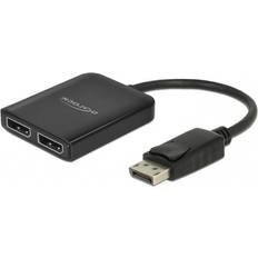 Mst splitter DeLock DisplayPort 1.4 1 DisplayPort to 2 DisplayPort MST Video/audiosplitter 2