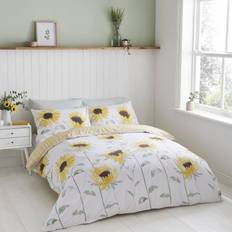 Catherine Lansfield Painted Sunflowers Duvet Cover Yellow