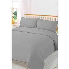 Grey Duvet Covers Brentfords Single Plain Duvet Cover Grey, Silver