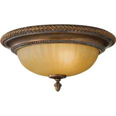 Bronzo Lampade da soffitto FEISS Kelham Hall 2 Light Flush - Firenze Gold / British Bronze Lampada a Sospensione